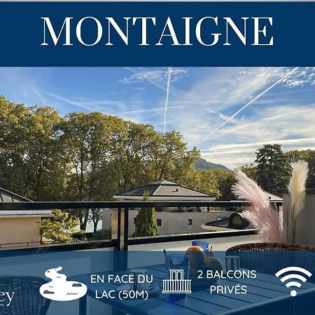 Homey Montaigne - New - A 1 Min A Pied Du Lac D'Annecy - 2 Balcons Prives - Appartement Avec 2 Chambres - Stationnement Gratuit Toute L'Annee Sauf En Ete - Juin A Aout Экстерьер фото