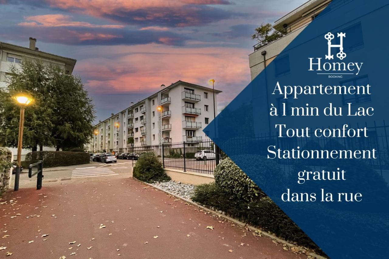 Homey Montaigne - New - A 1 Min A Pied Du Lac D'Annecy - 2 Balcons Prives - Appartement Avec 2 Chambres - Stationnement Gratuit Toute L'Annee Sauf En Ete - Juin A Aout Экстерьер фото